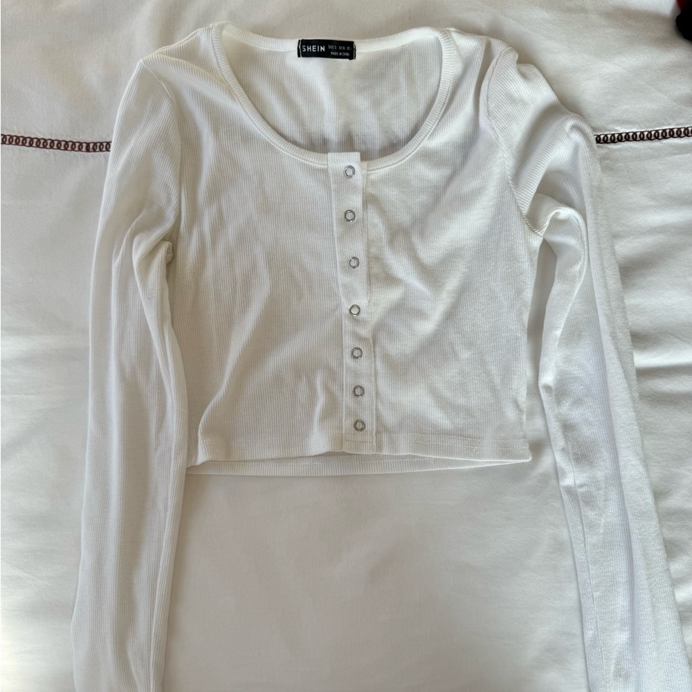 White shein crop top